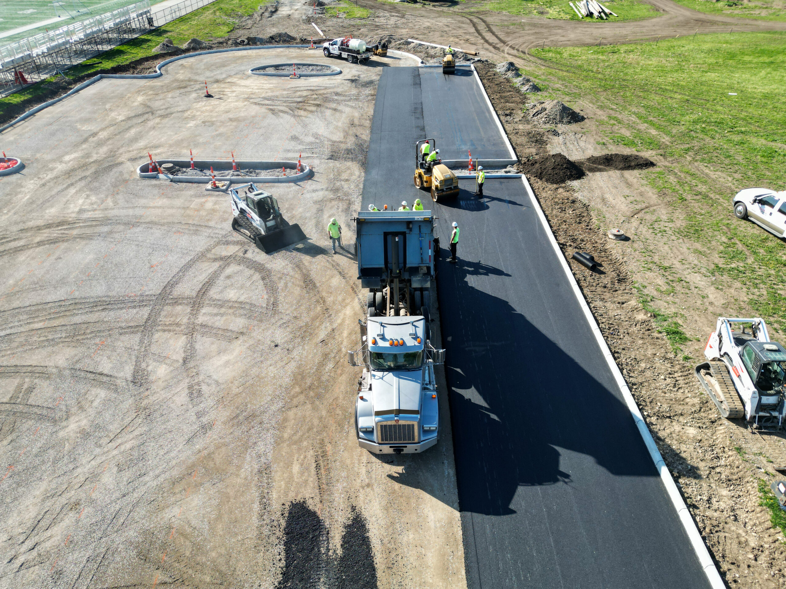 New parking lot getting paved