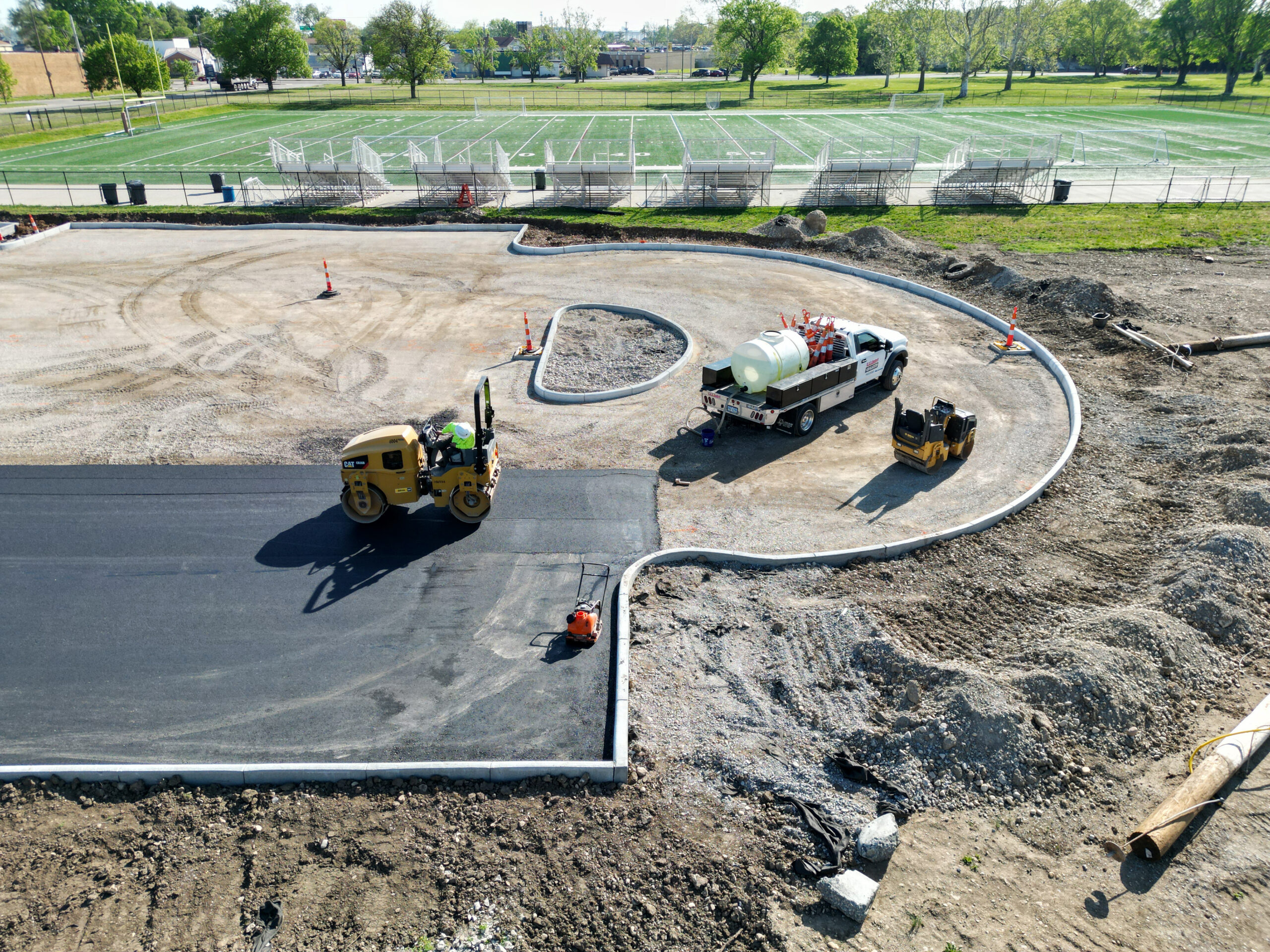 Asphalt Roller at Kettering Fields in Dayton Ohio